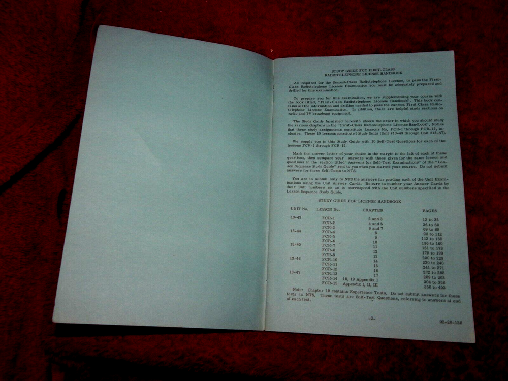 Vtg National Technical Schools Radiotelephone License Prep Study Guide