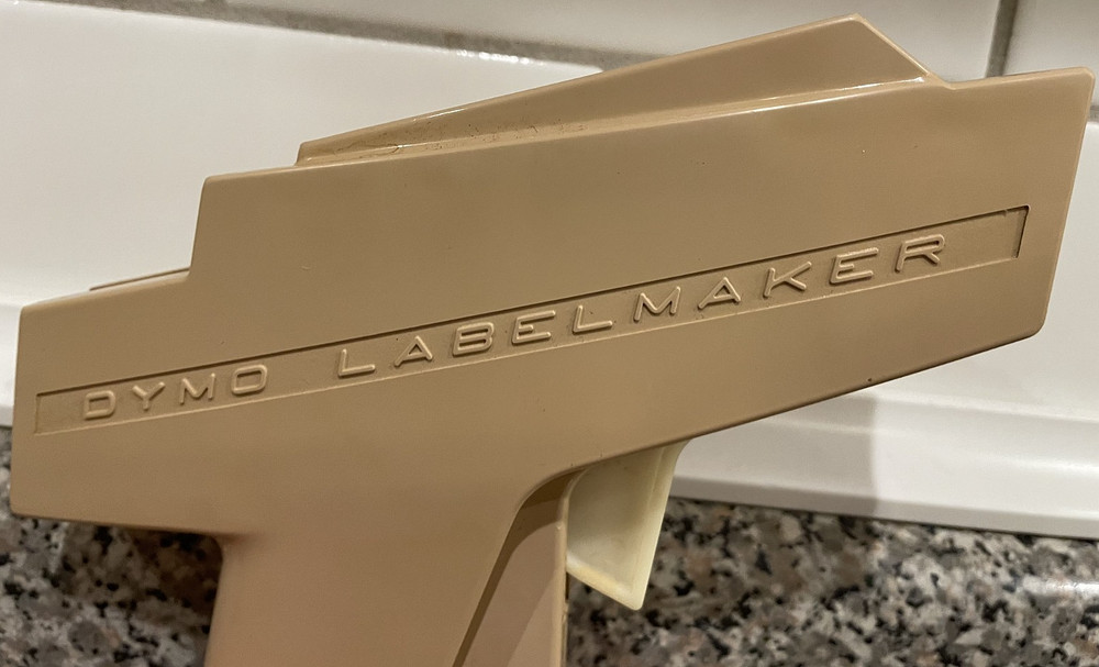 Vintage Tan Dymo Label Maker with Original Box