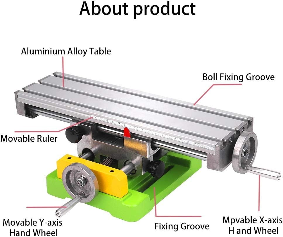 Compact Aluminum Multifunctional Milling Worktable for Precision Drilling Tasks