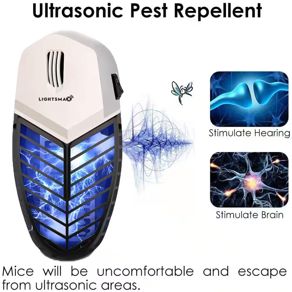 Ultrasonic Pest Repeller Mosquito Flying Insect Bug Zapper Killer