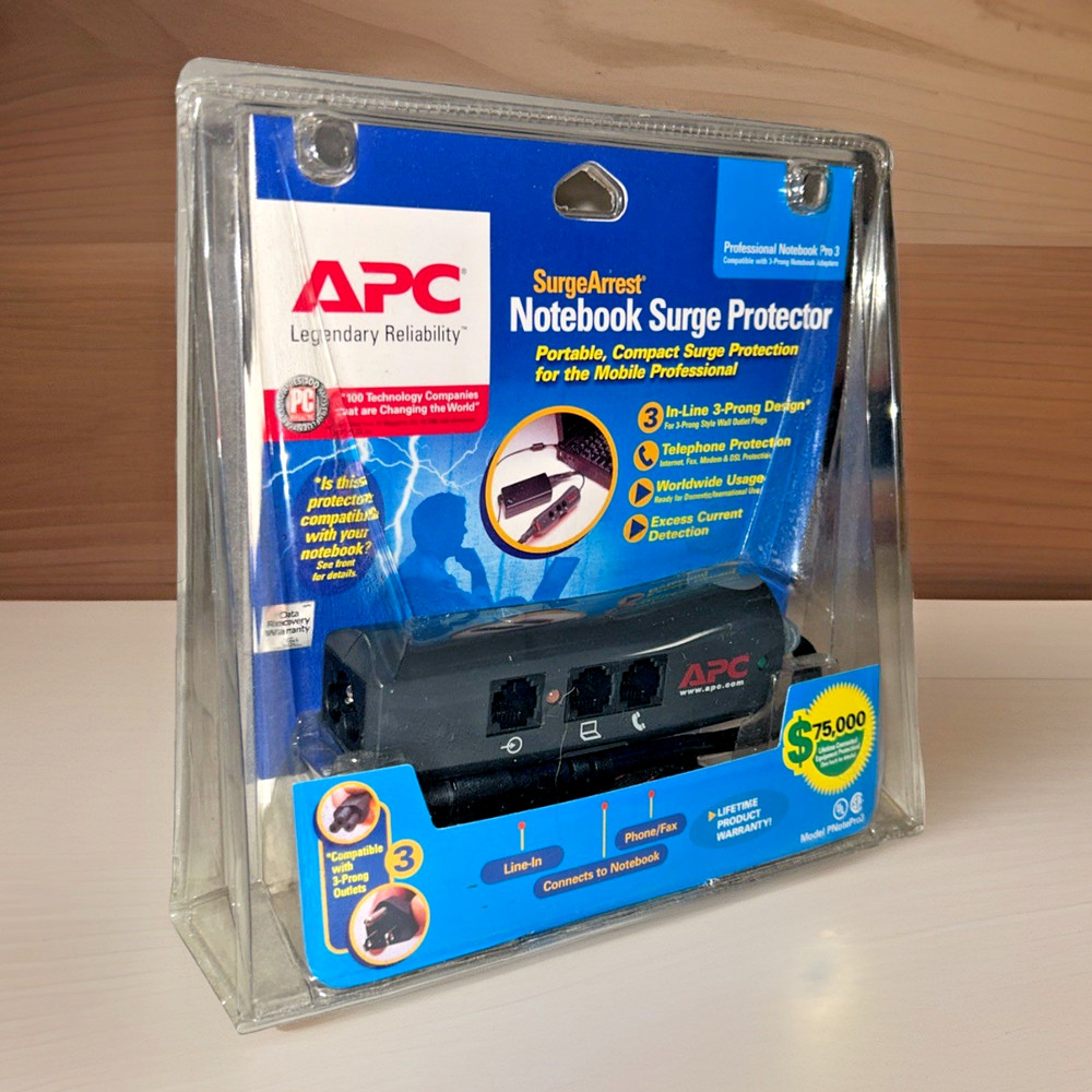 APC Notebook Laptop Surge Protector ~ PNOTE PRO3 ~ In-line 3 Prong
