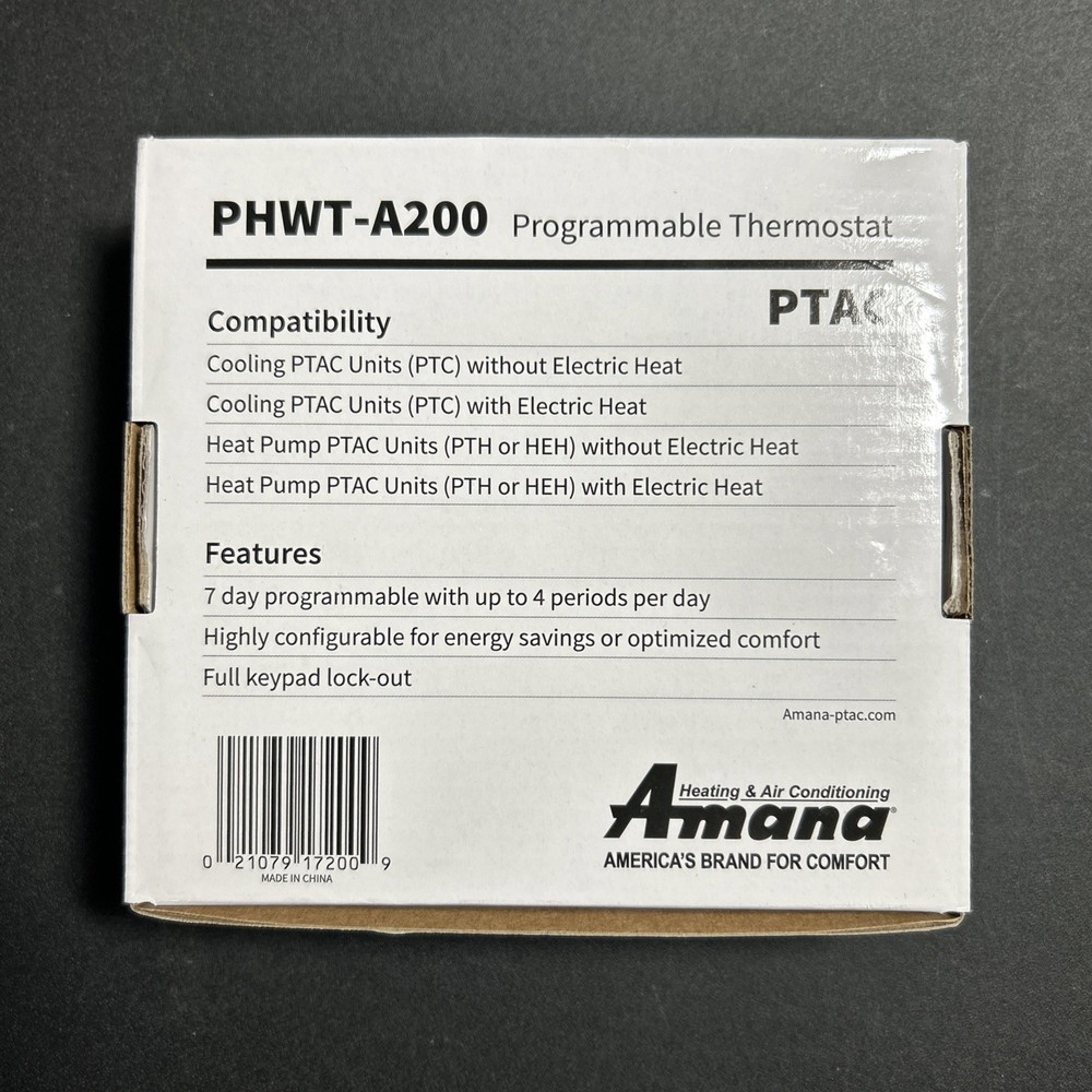 NEW Amana PHWT-A200 PTAC Programmable Thermostat