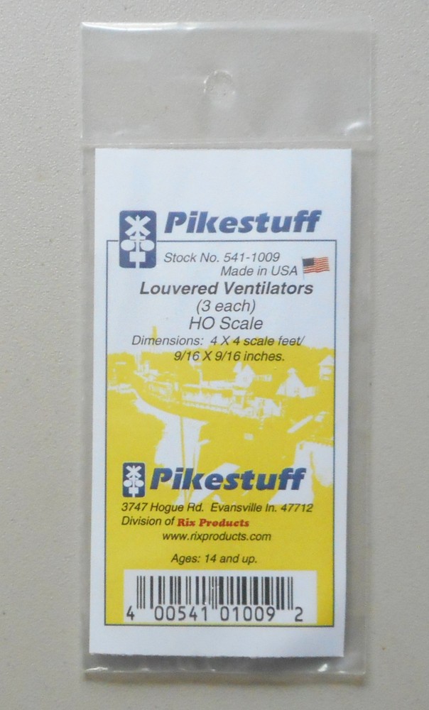 Louvered Ventilators HO 1:87 SCALE LAYOUT DIORAMA PIKESTUFF RIX 1009