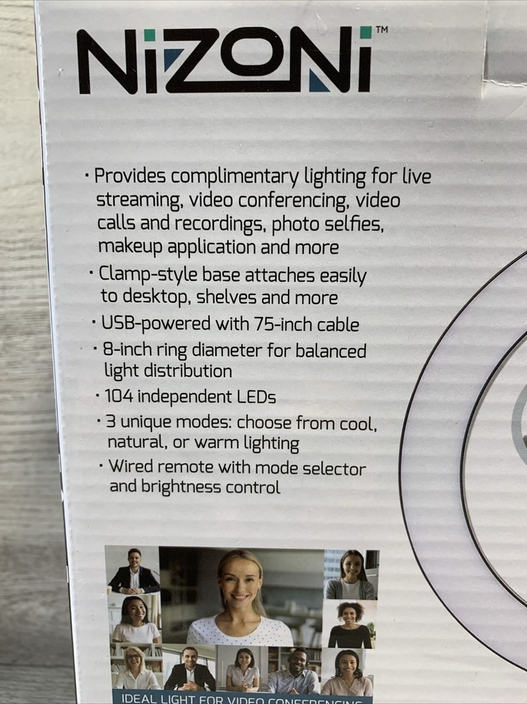 Nizoni USB Selfie Ring Light LED Video Tiktok YouTube 3 Mode Wired Controller