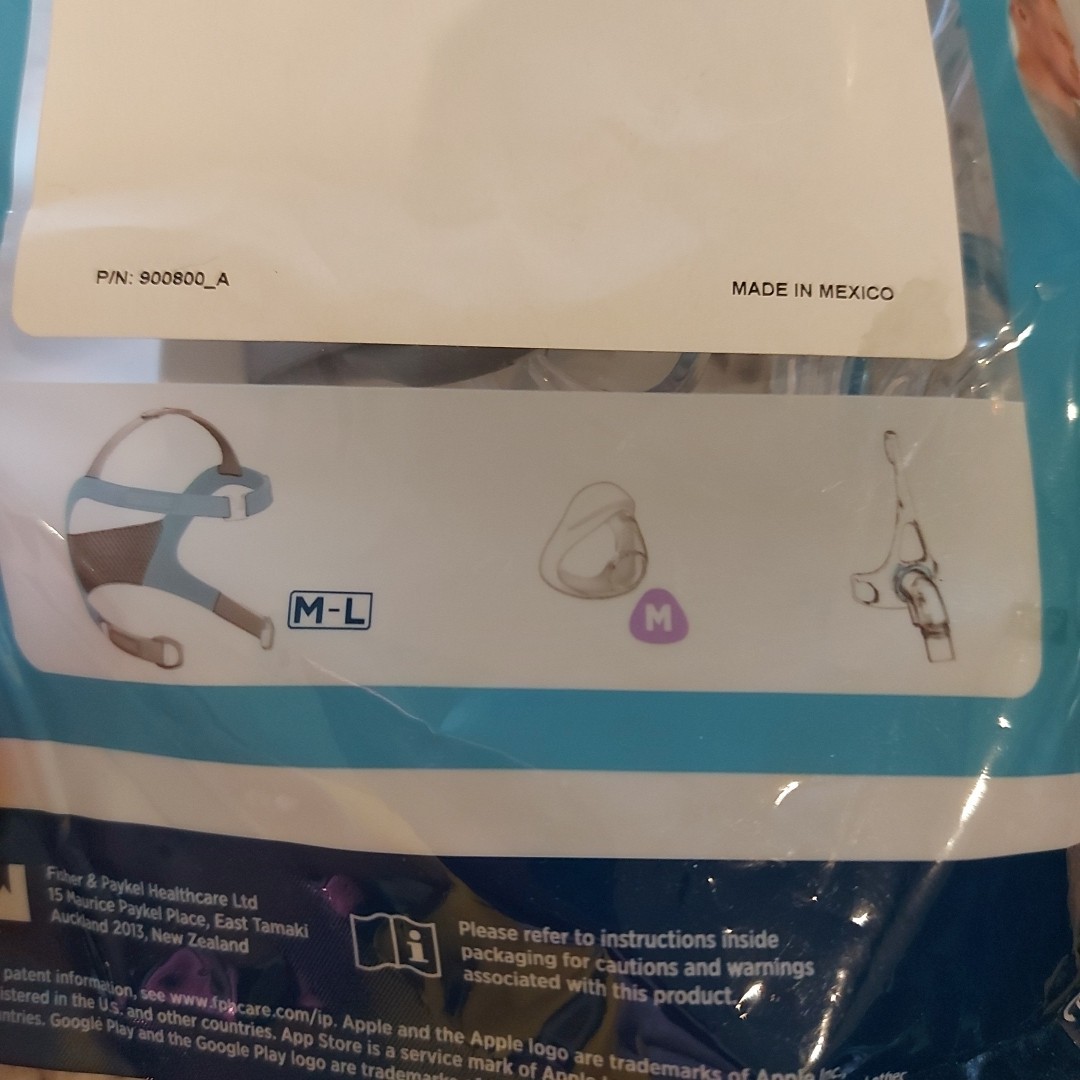 F&P Vitera Fit Pack Full Face with Medium Cushion Adjustable Headgear Sleep Aid