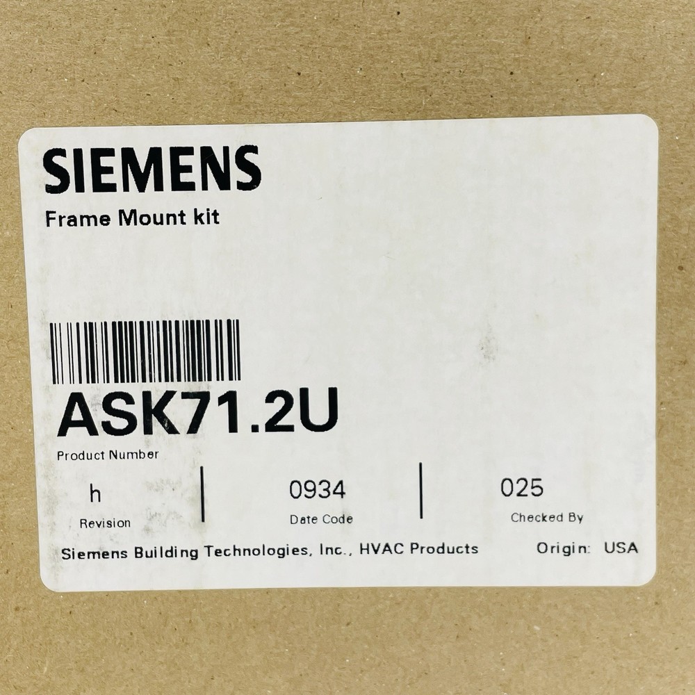 Siemens ASK71.2U Damper Frame Mount Kit Complete Hardware Kit ~New Surplus~
