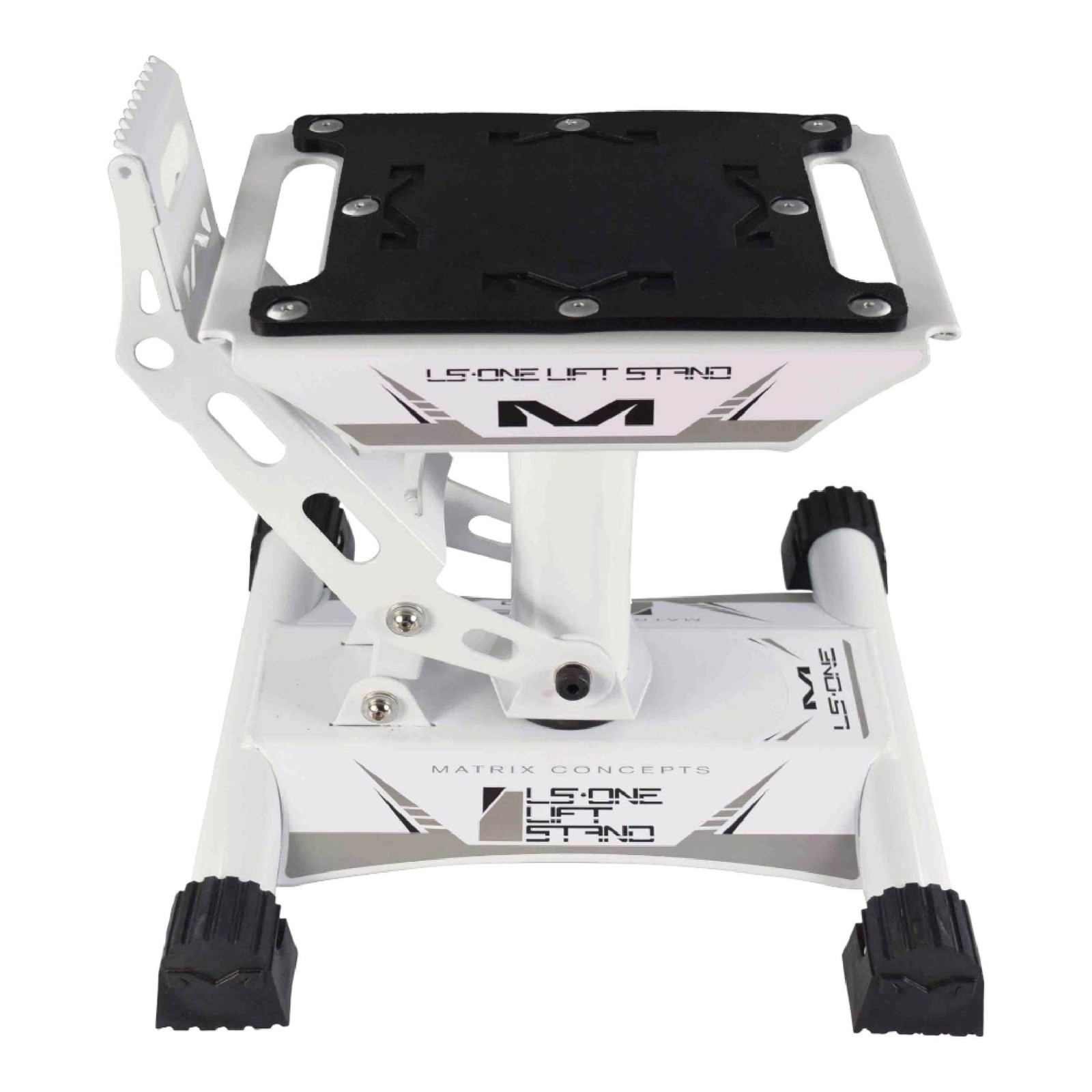 Matrix Concepts LS-ONE Lift Stand - White | Foot-Operated 500 lb Motorcycle Lift