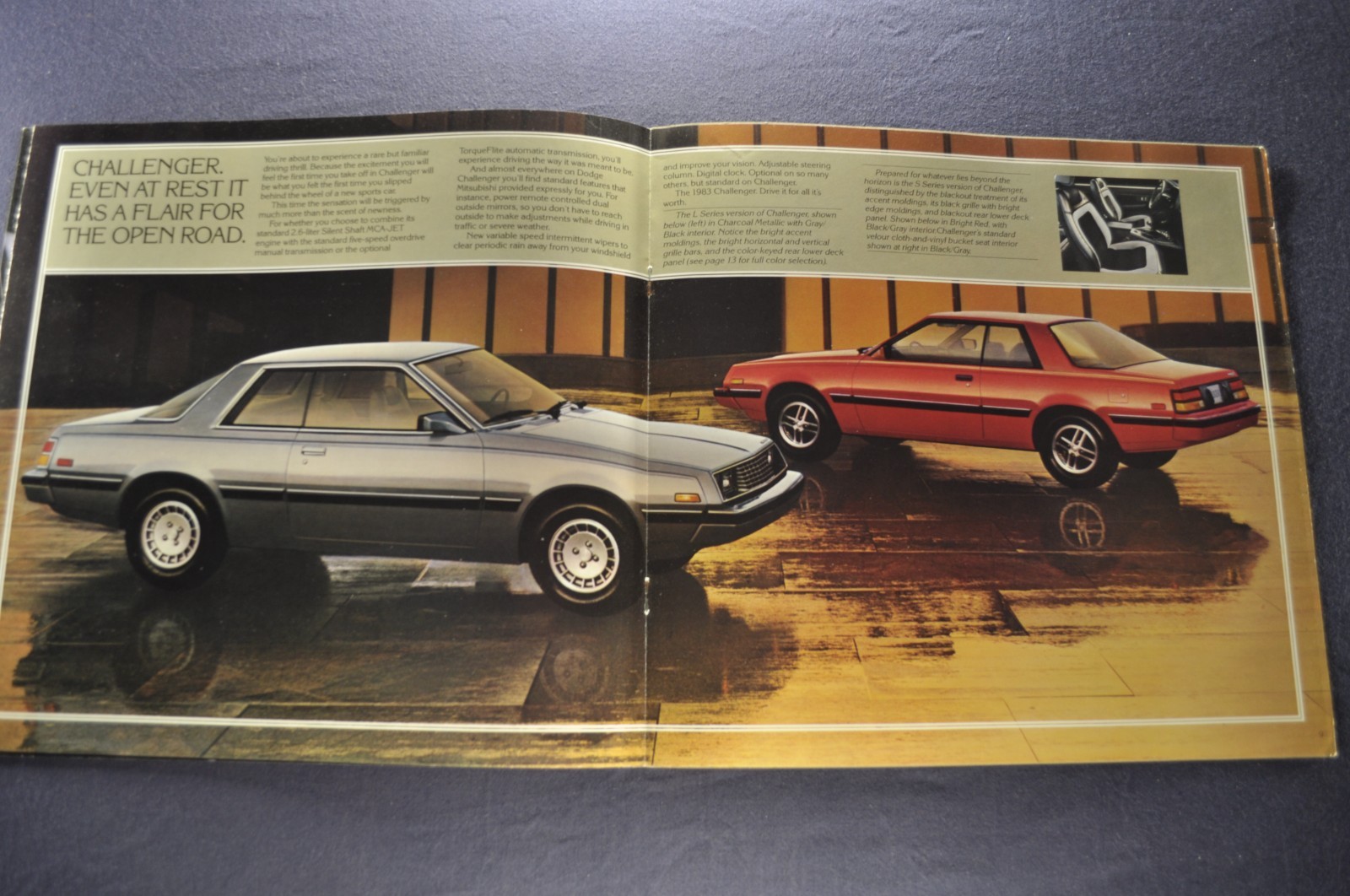 1983 Dodge Challenger Coupe Catalog Brochure Mitsubishi Nice Original 83