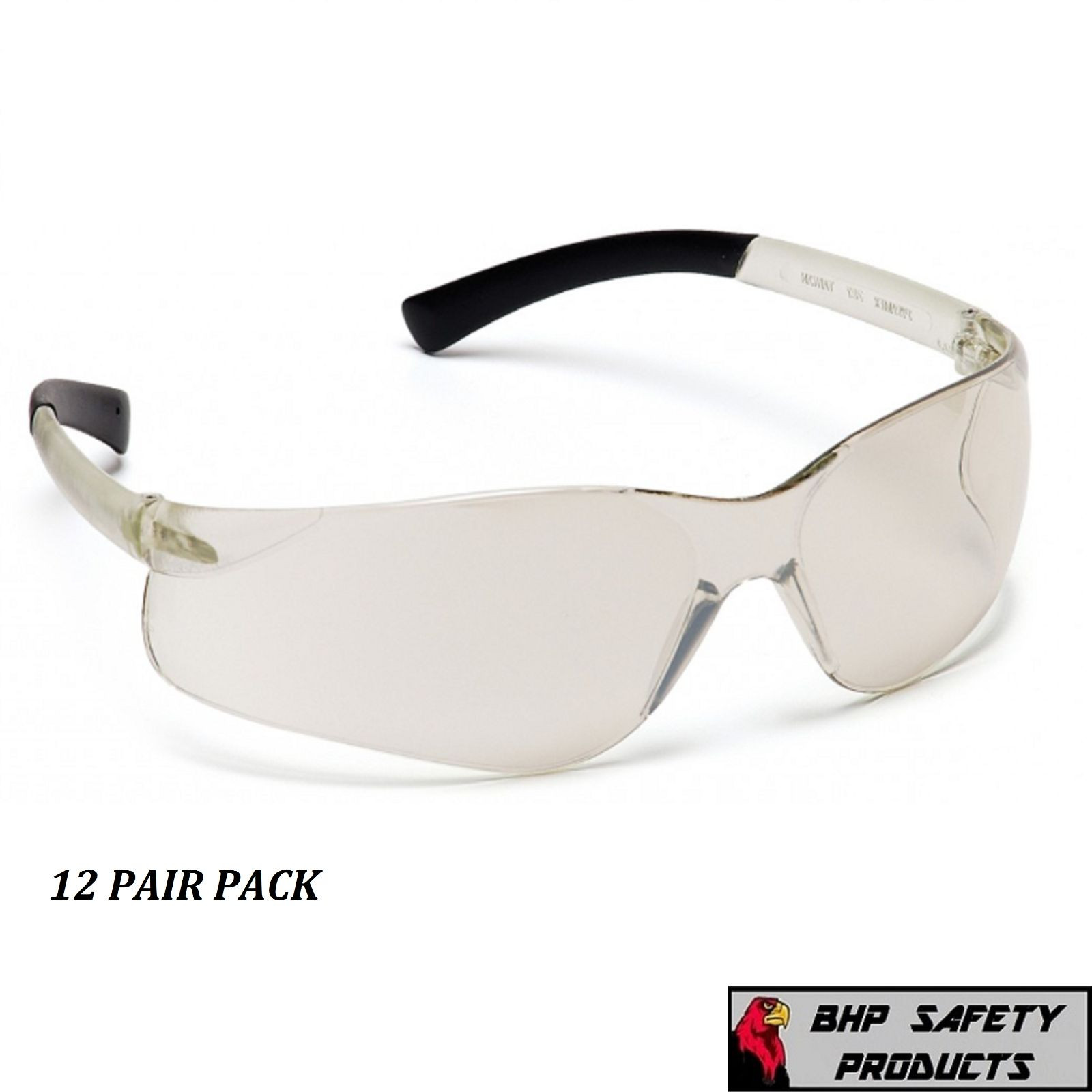 PYRAMEX ZTEK SAFETY GLASSES I/O MIRROR INDOOR/OUTDOOR LENS WORK S2580S (12 PAIR)