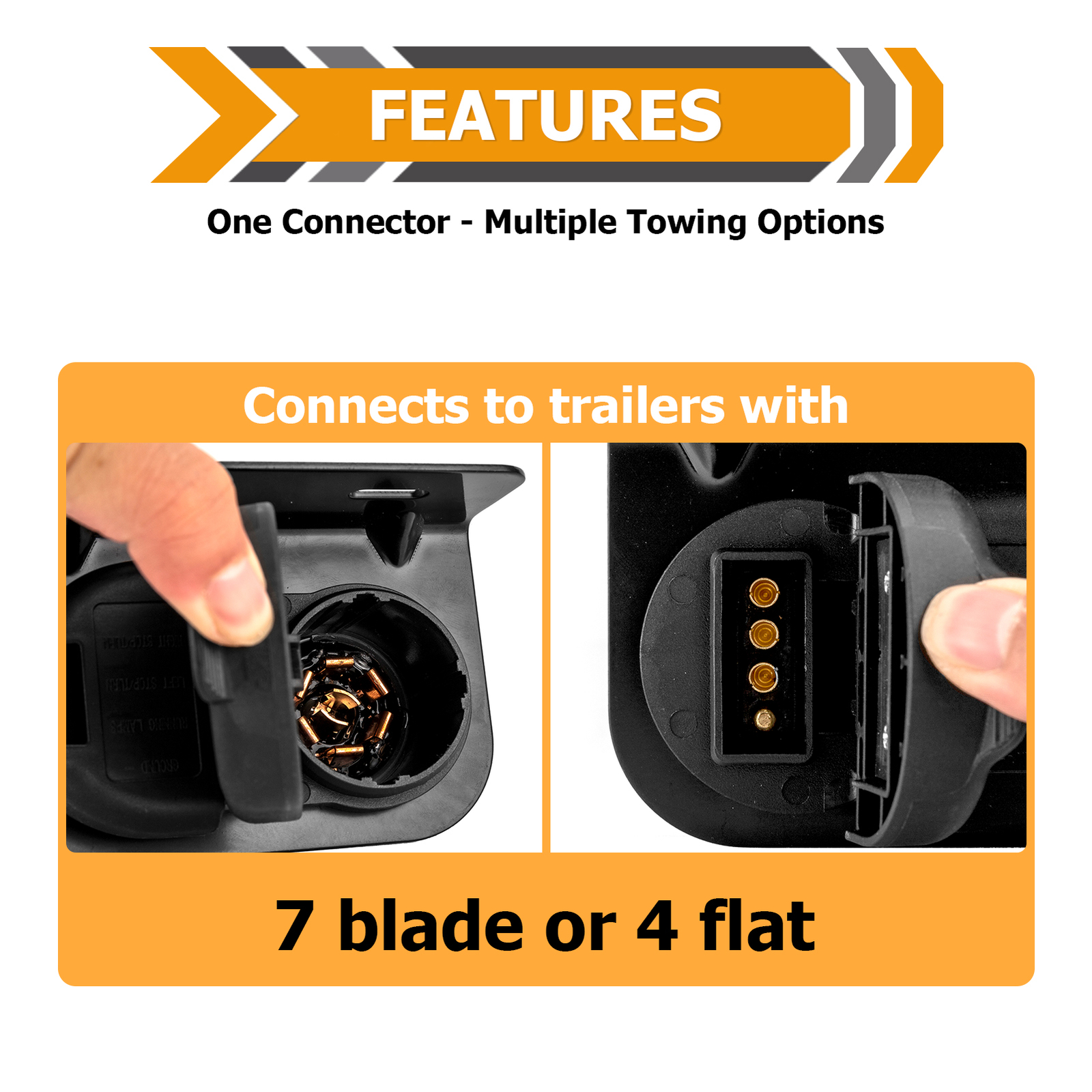 For 2023 2024 2025 Ford Bronco Maverick Trailer Tow Hitch Wiring Connector Plug