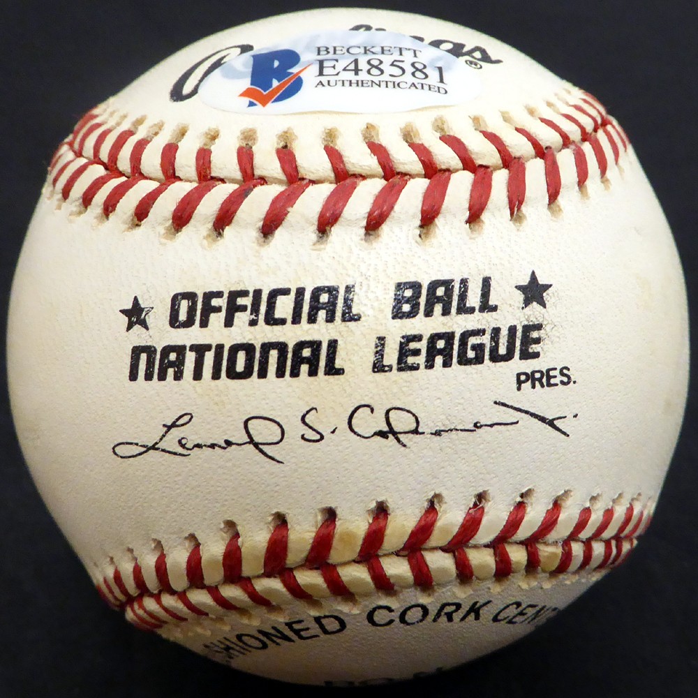 Dick Whitman Signed NL Baseball Brooklyn Dodgers Beckett #E48581