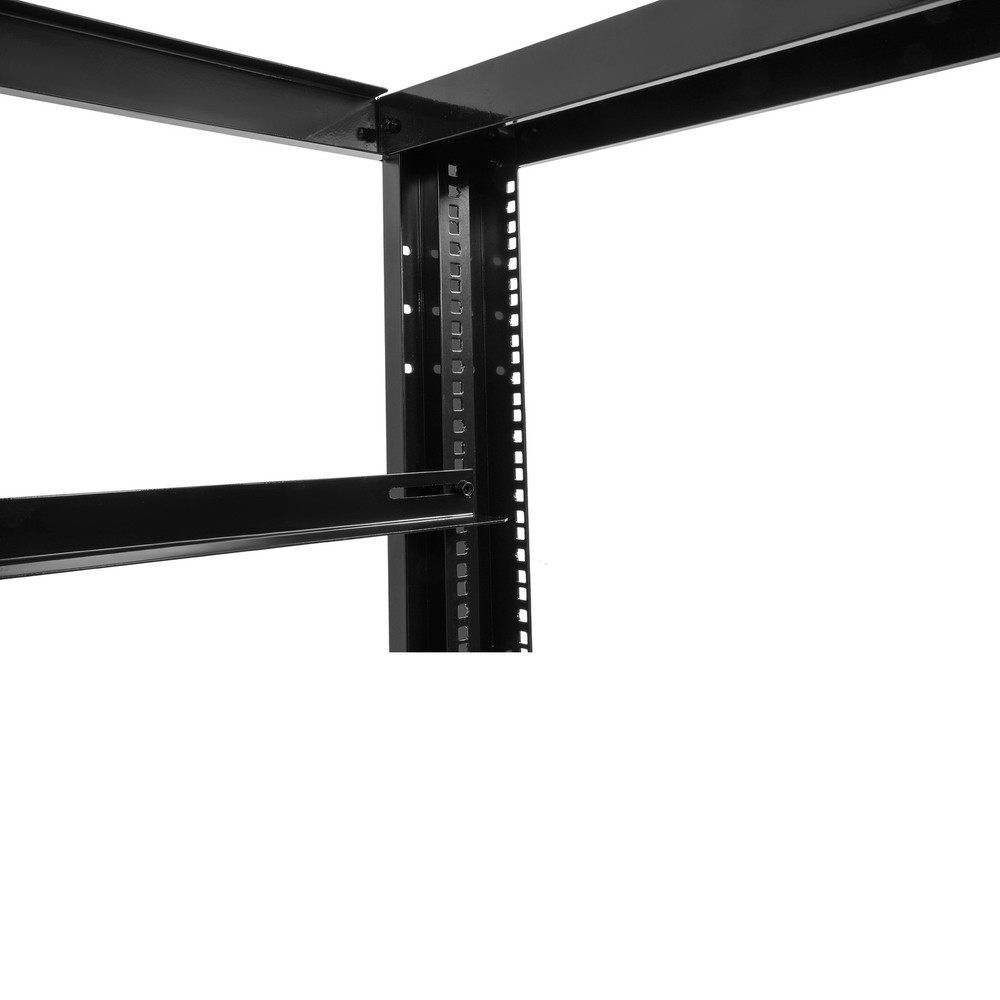 27U 4 Post Open Frame Server Rack Network 22" Adjustable Depth W/ Casters