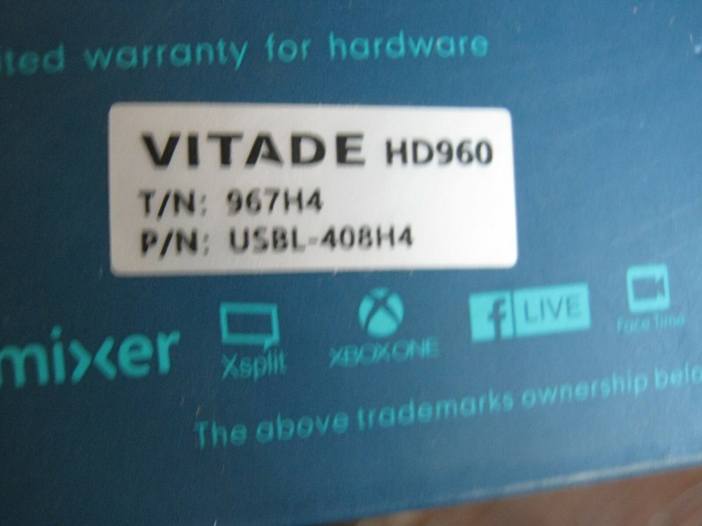 VITADE HD960 Stream Webcam Background Replacement Auto Focus H.264 Encoding