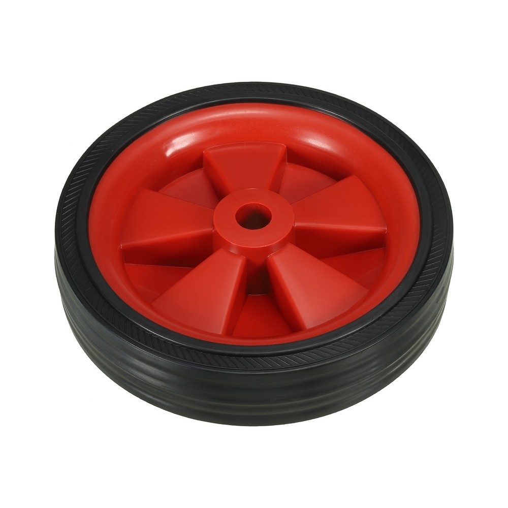 6" Universal Air Compressor Wheel with 0.5" Hole, Black, Red