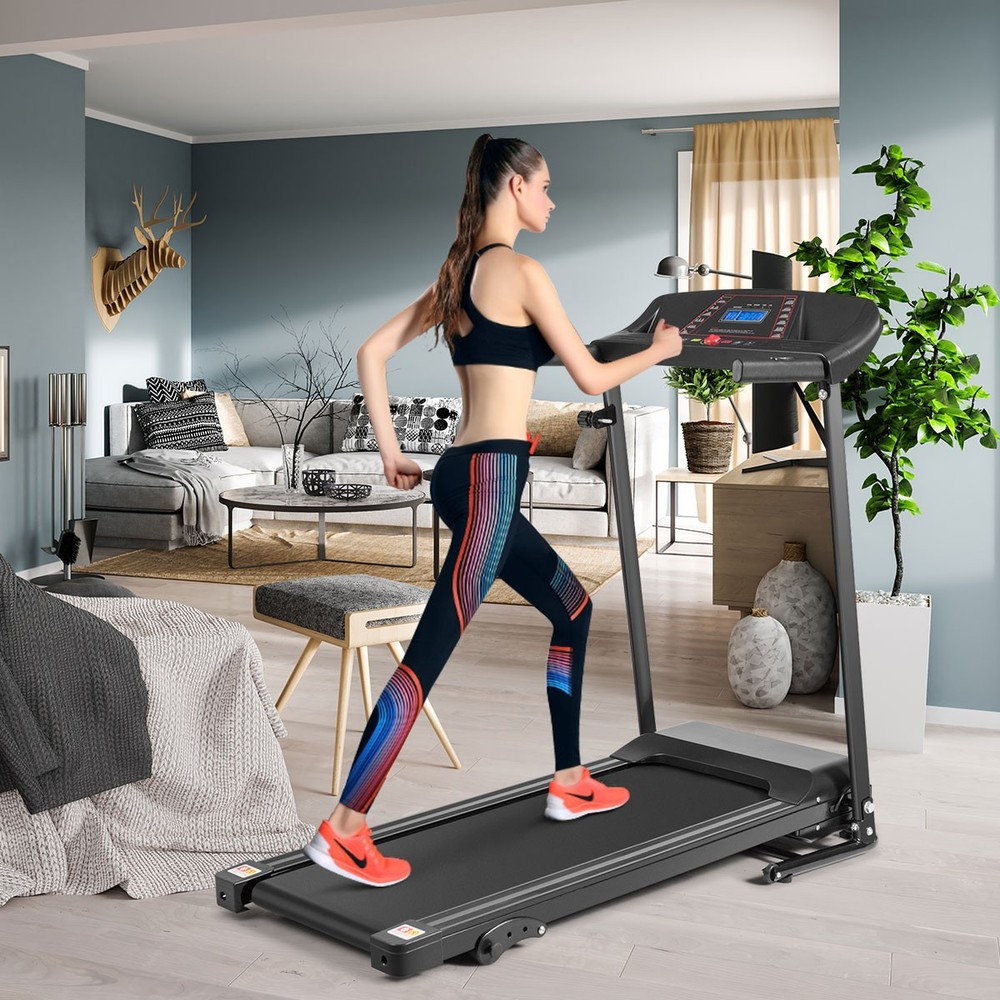 Costway 1.0HP Folding Treadmill Electric Support Power Running Machine Trainer
