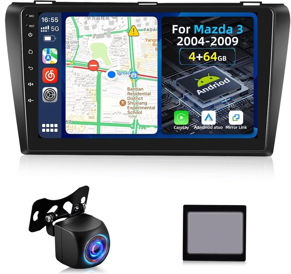 [4+64G] Upgrade Stereo for Mazda 3 2004-2009, 9 inch IPS Touchscreen Android ...