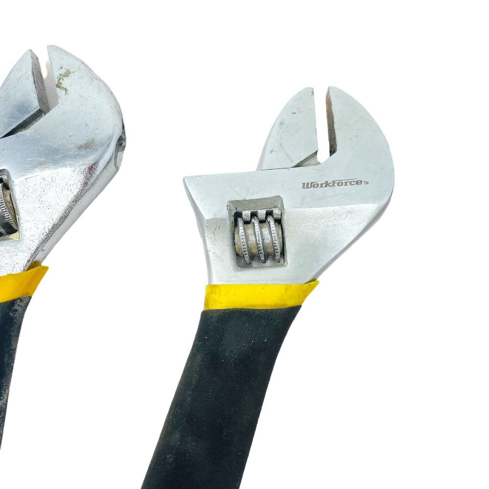 Workforce 8 in Adjustable Wrenches and Wire Stripper Crimping Pliers, 3 Pcs