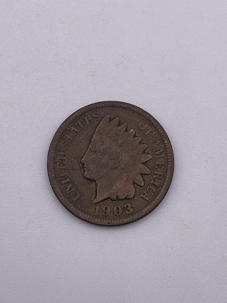1903 Indian Head Penny One Cent Coin