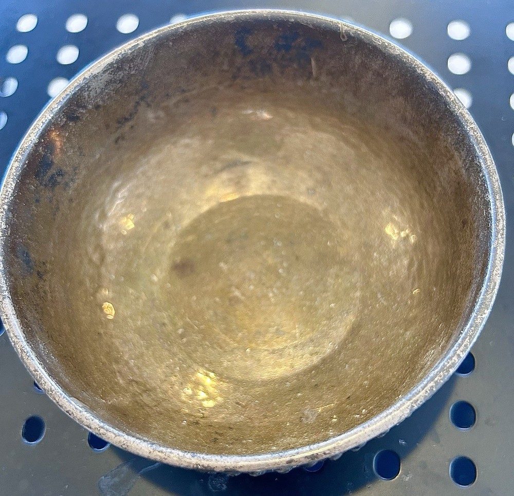 German Hammered Silvered Copper Bowl Circa 1900