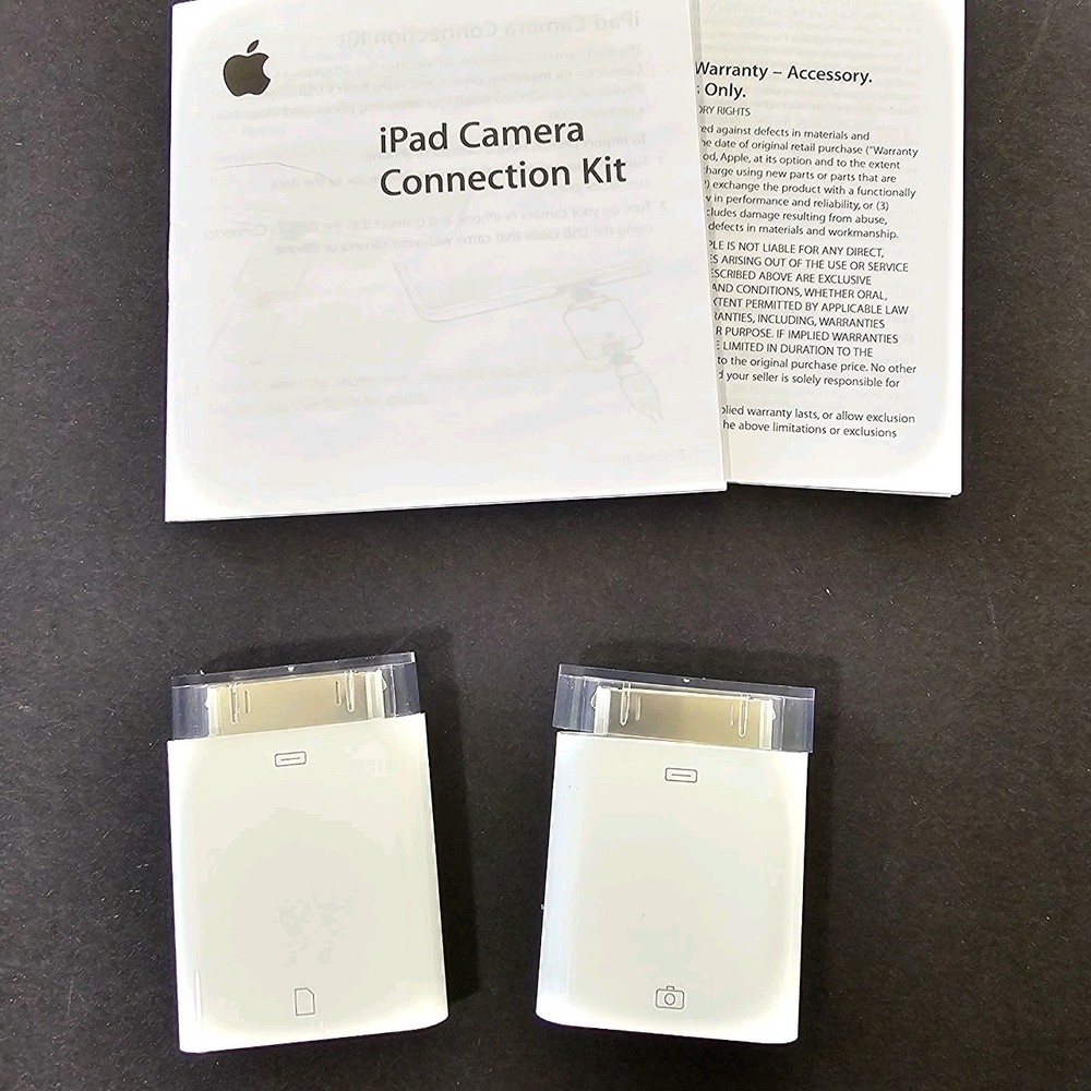 Authentic Apple Ipad Camera Connection Kit MC531ZM/A Models A1362 & A1358 Open