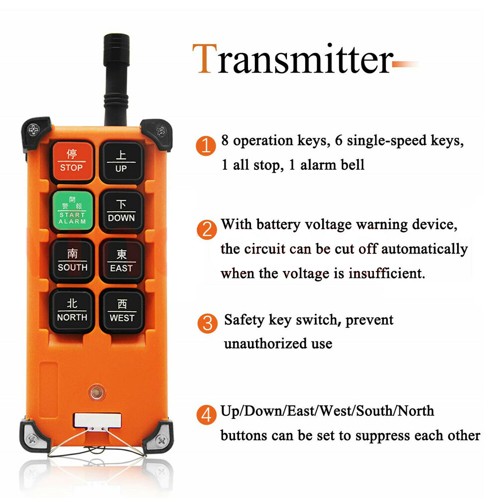 F21-E1B Hoist Crane Radio Lifting Wireless Remote Control Transmitter+Receiver