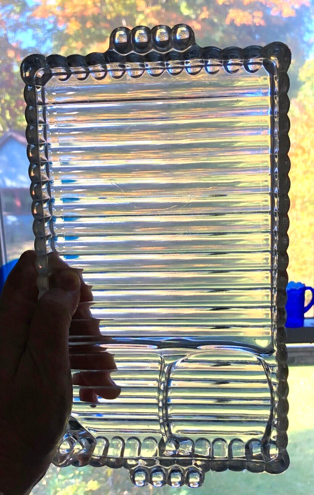 Vintage Glass ROLLING TRAY