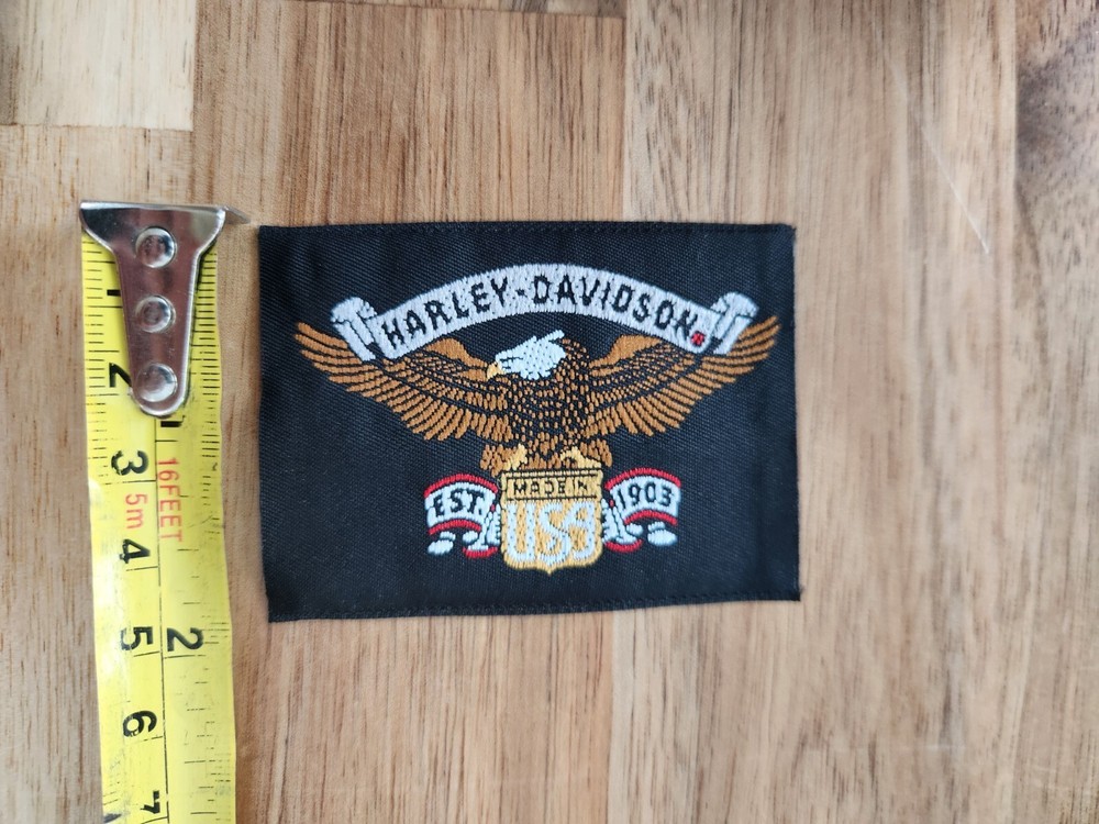 Harley Davidson Woven Patch Logo Wing Sew on Patch, USA, NOS, No Packaging