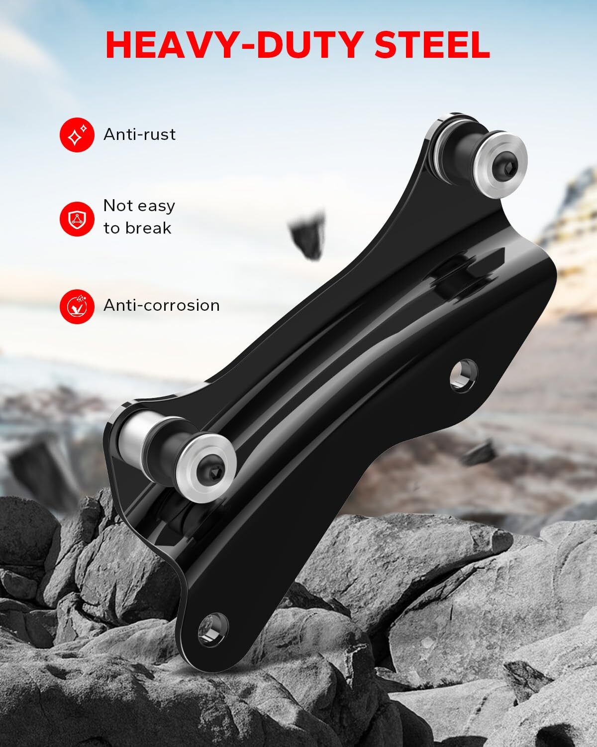 Vivid Black Docking Hardware Kit for Harley Davidson Touring Models 2014-2024