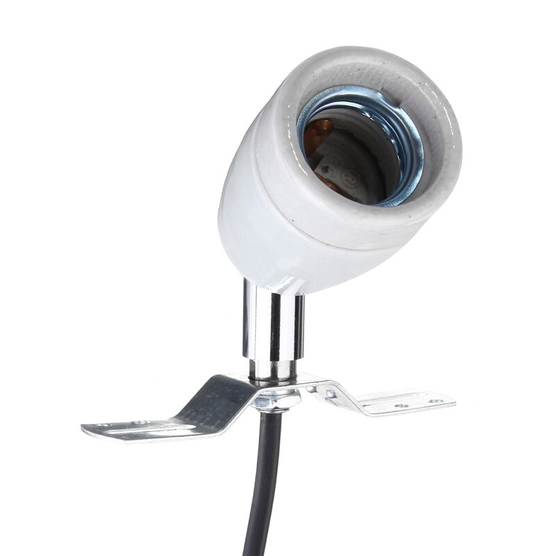 360° Ceramic Reptile Light Heating Lamp Bulb Holder w/ Bracket/Switch E27 Socket