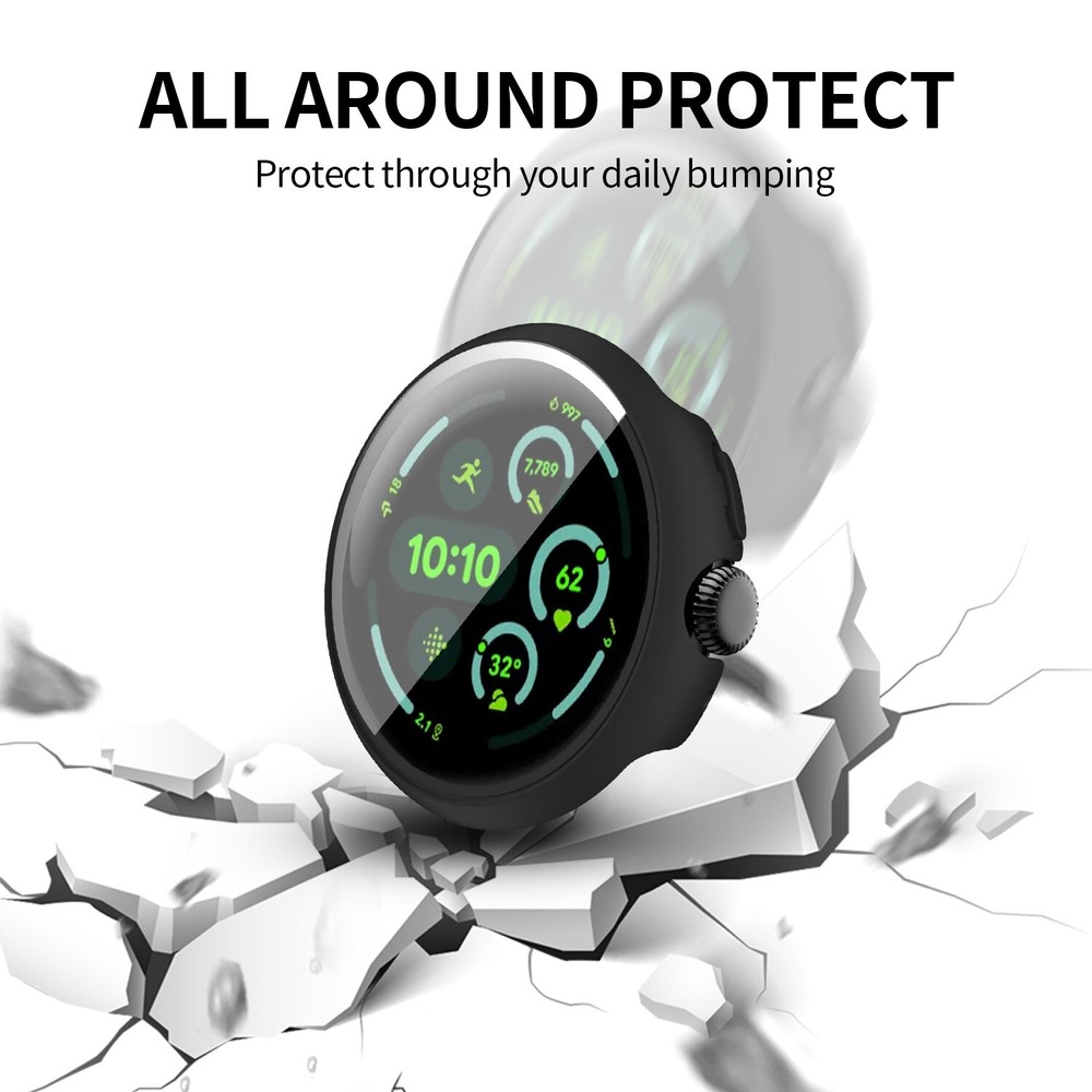 Supershieldz Designed for Google Pixel Watch 3 41mm Screen Protector Case Black
