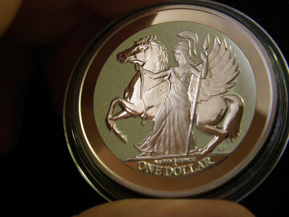 2017 British Virgin Islands Pegasus 1oz Silver Coin Reverse Proof