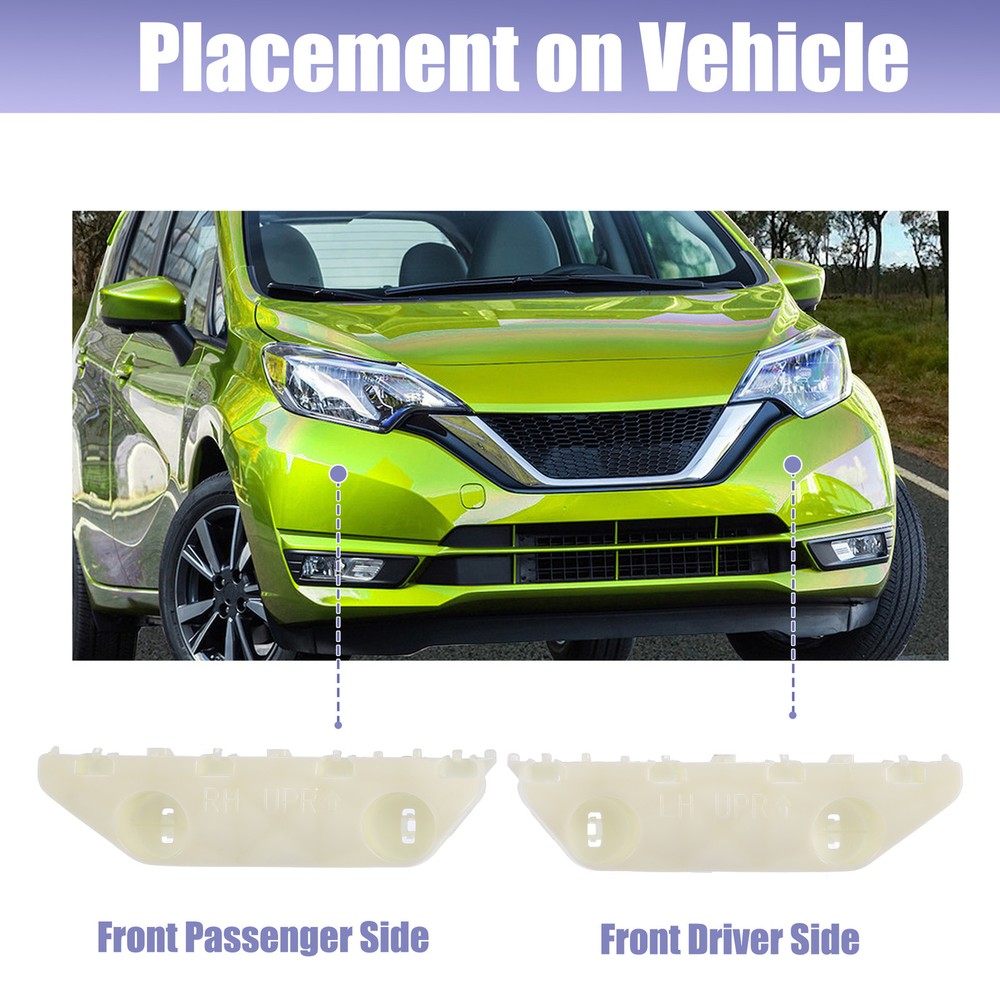 1 Pair Left Right Side Front Bumper Mounting Support Bracket for Nissan Versa