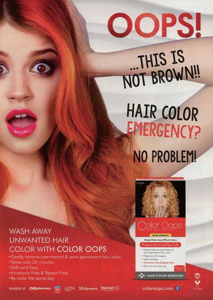 CLOR OOPS magazine AD OOP 2017  PRETTY REDHEAD