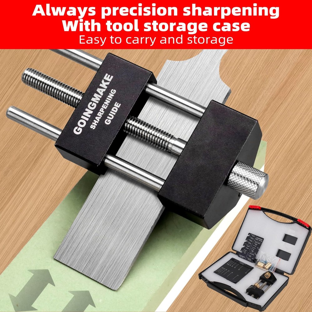 GOINGMAKE Honing Guide System Chisel Sharpening Kit Woodworking Chisels, Planes