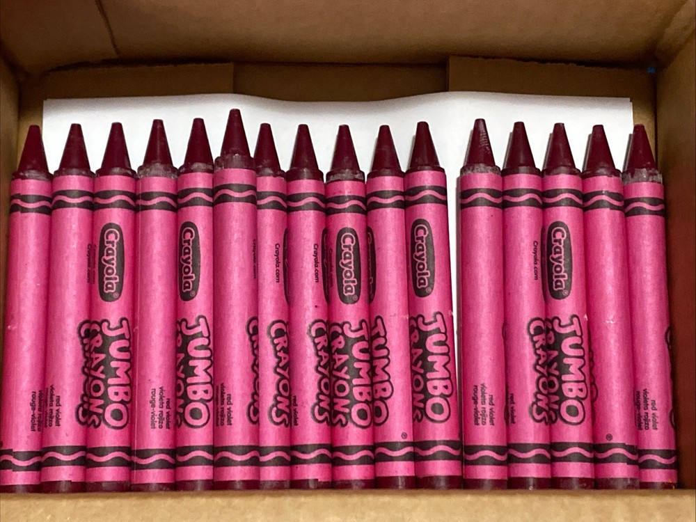 (16) JUMBO Crayola Crayons (red violet)