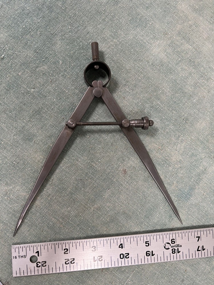 Starrett 83B-6 6" Yankee Spring Type Divider Flat Leg with Quick Spring Nut -USA