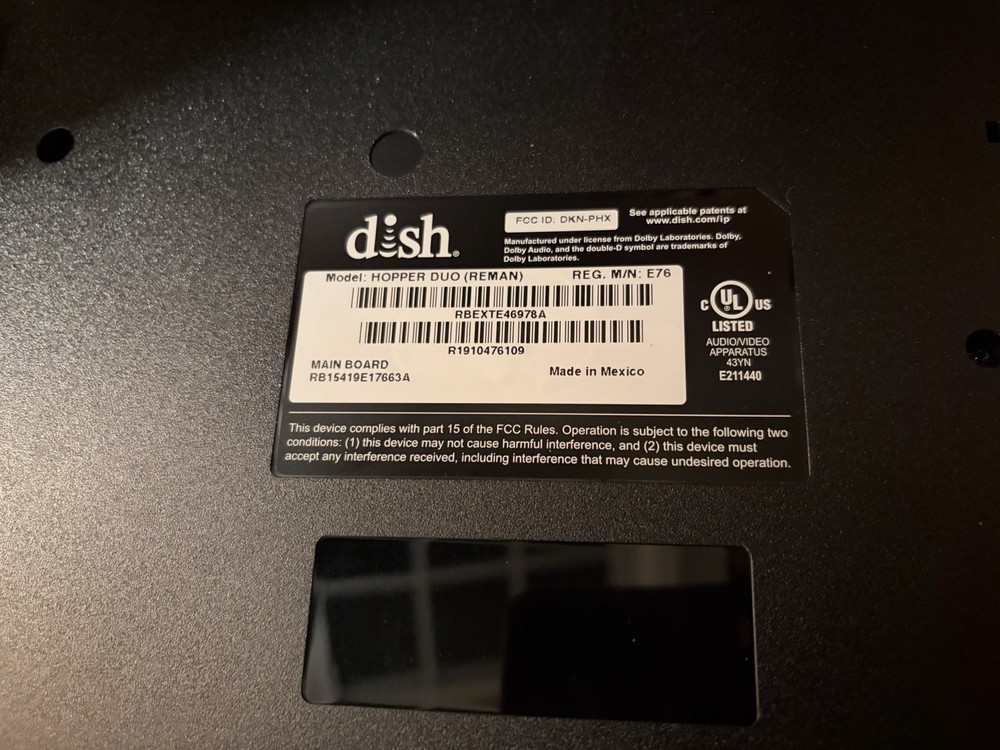 Dish Hopper Duo TV DVR Receiver