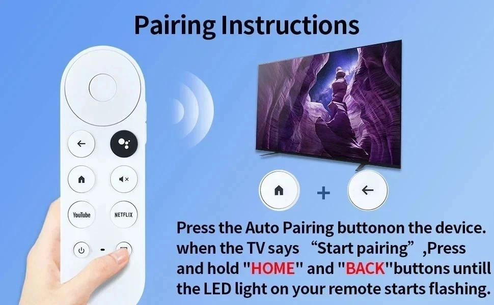 New Replacement For Chromecast With Google TV Voice Bluetooth IR Remote Control.