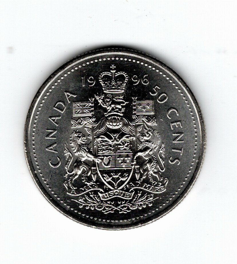 Canada QEII 1996 50c Fifty Cent BU Brilliant Uncirculated  Condition