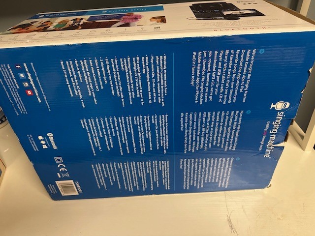 Singing Machine ISM990BT Bluetooth Karaoke System CD+G Player USB Mic Bundle