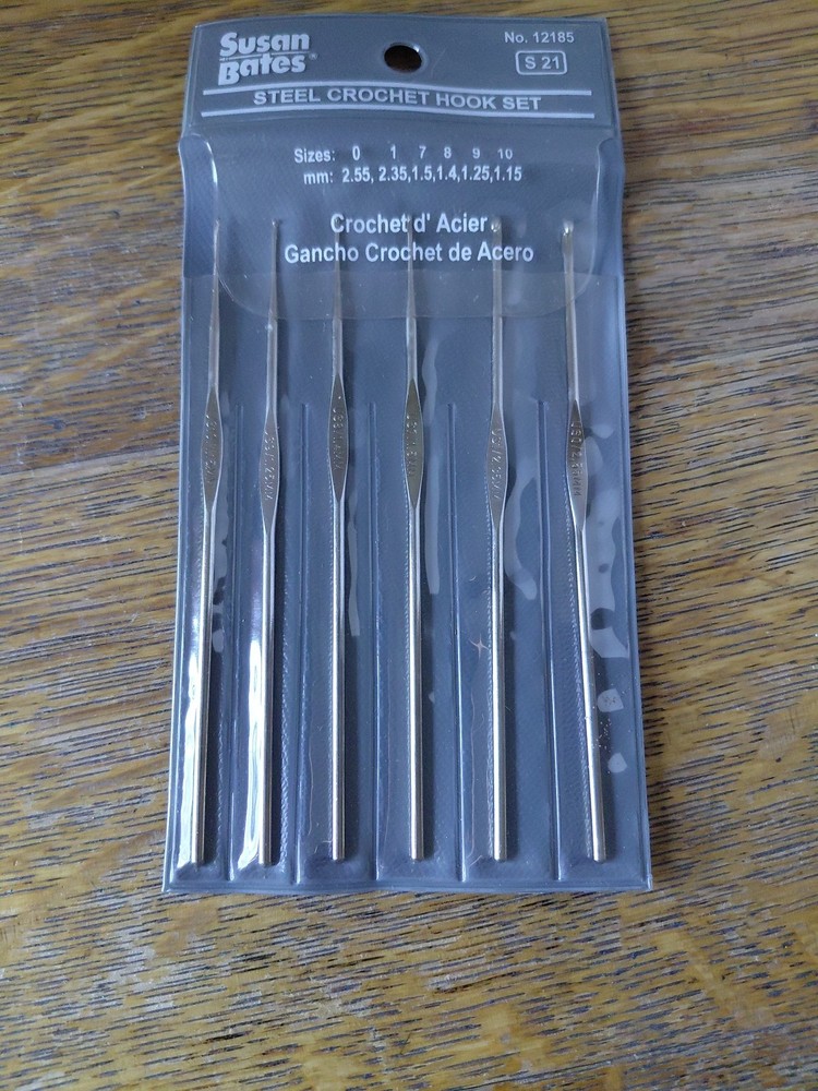 Susan Bates Steel Crochet Hook 6pc Set