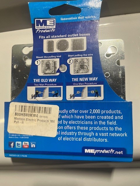 PULL-IT UNIVERSAL WIRE PULLING SMART TOOLS FITS ALL STANDARD BOX