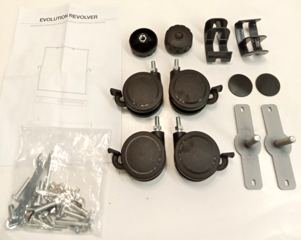 MasterVision Evolution Revolver Mobile Dry-Eraseboard Easel Casters & Hardware