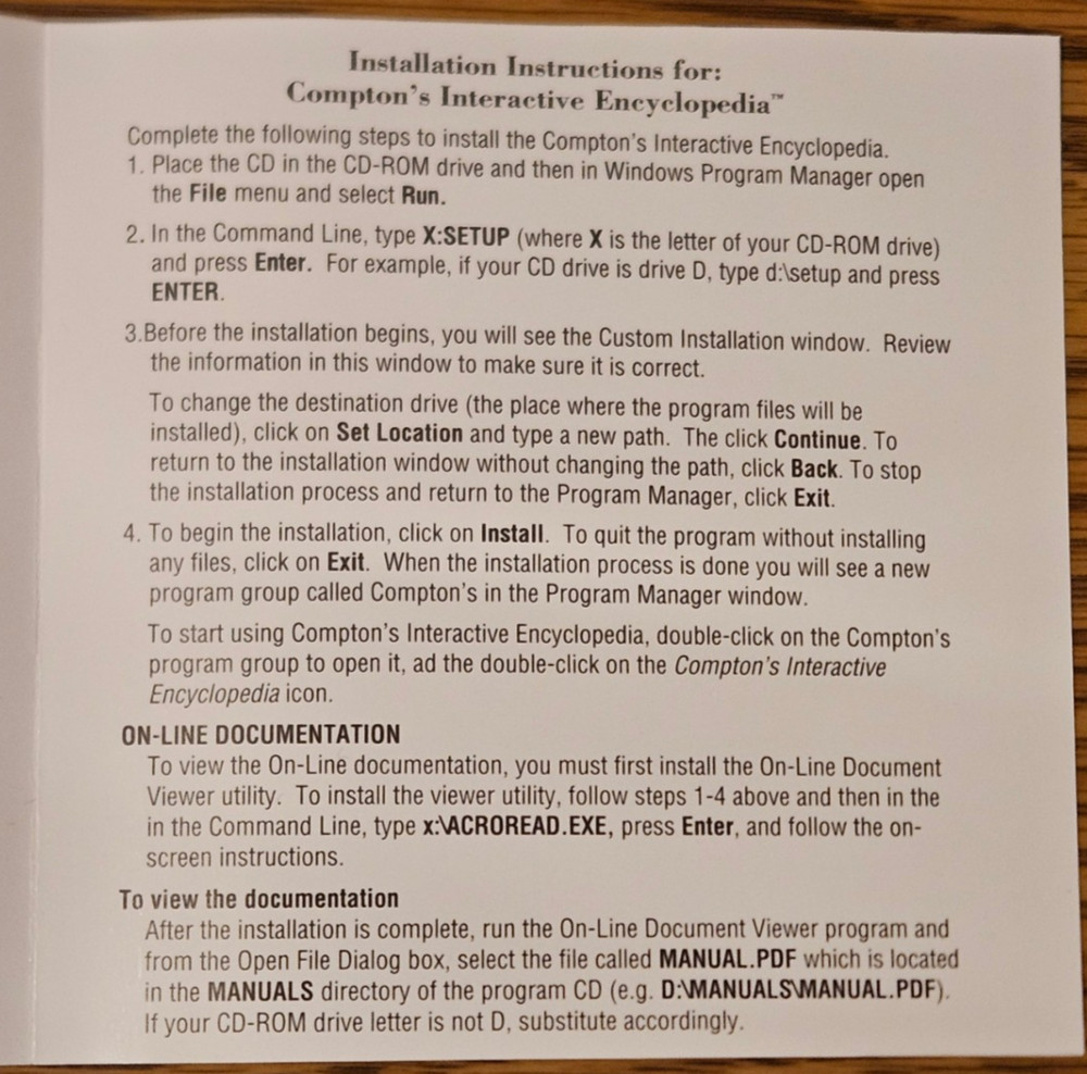 Compton's Interactive Encyclopedia 1995 Edition CD-ROM - DOS 3.1/Windows 3.1