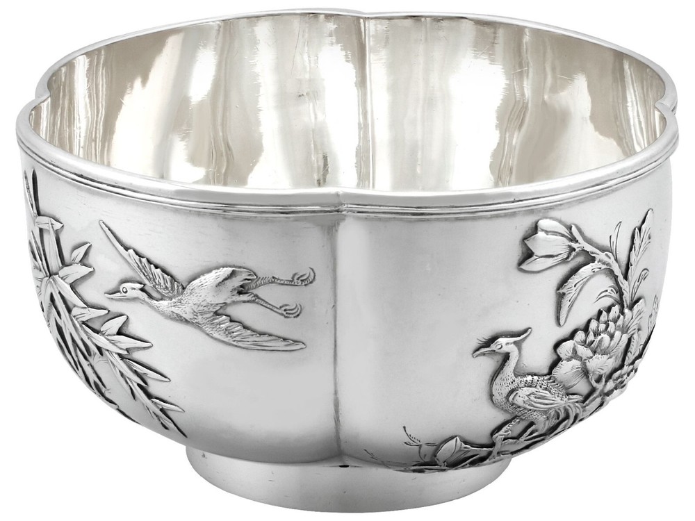Antique Chinese Export Silver Bowl Circa 1900