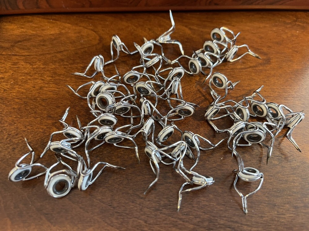 Chrome & Ceramic Line Guides for Spinning Rods ~ 44 Count
