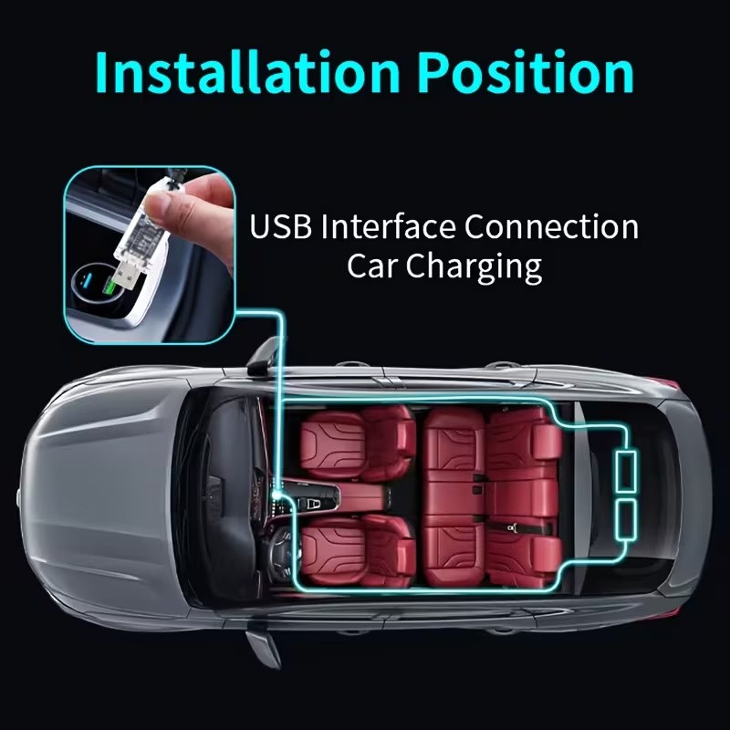 2PCS LED Devil's Eye Light Dynamic Lamp Evil Eye Front Rear Window Decoration