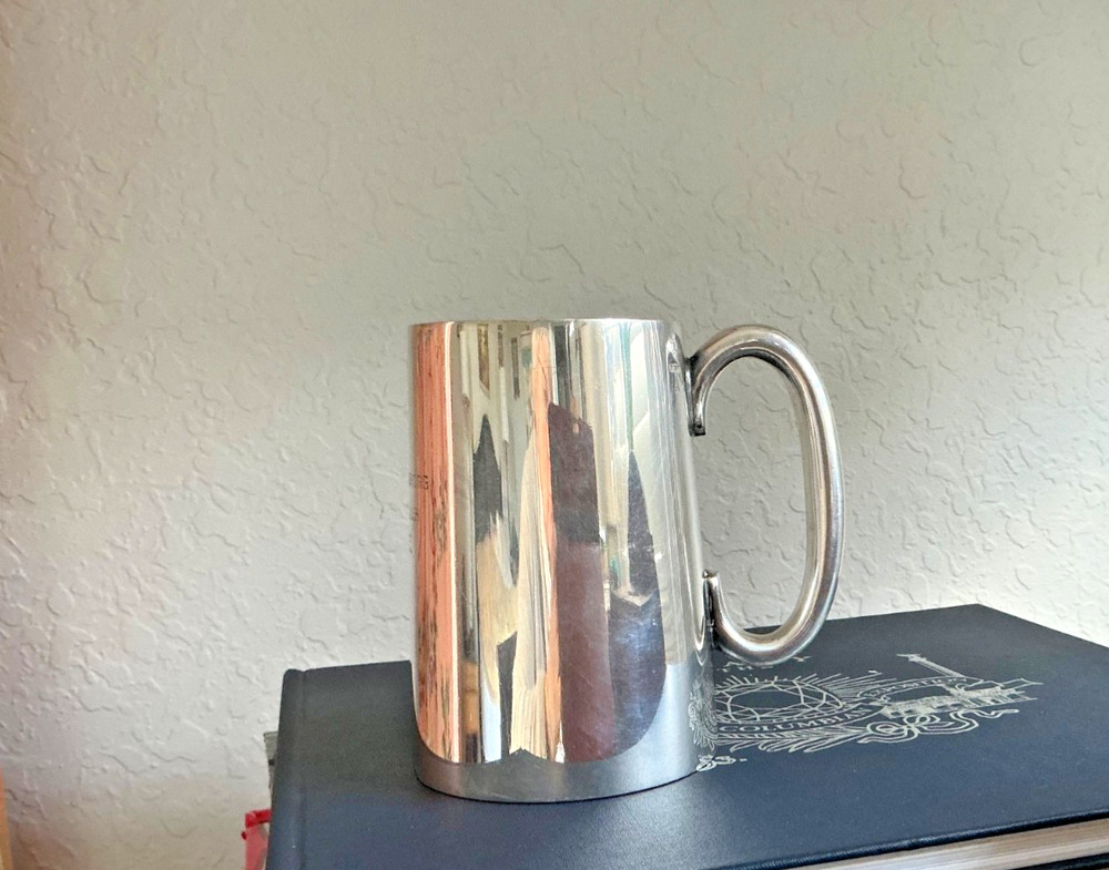 Vintage Walker & Hall Sheffield Trophy Silver Plate 1 Pint Tankard Mug 1935