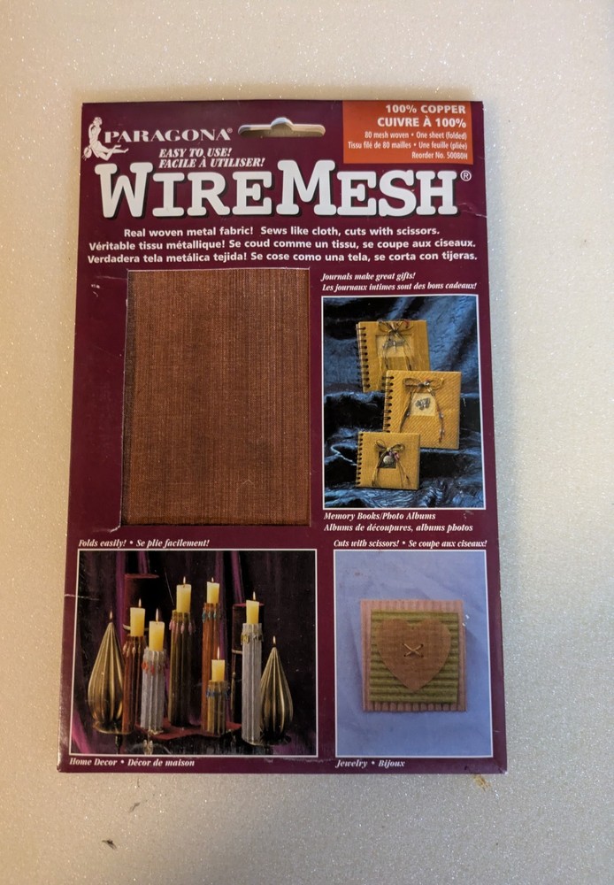 Paragona Wiremesh Fine Copper Screen Sheet New