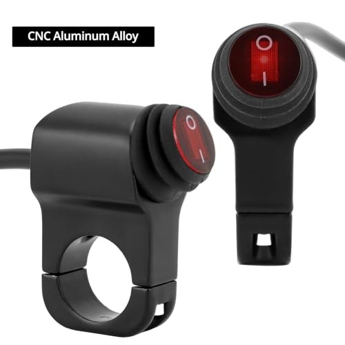 2 Pack 12V Waterproof Motorcycle Handlebar Switch for ATV/UTV - Plug & Play,